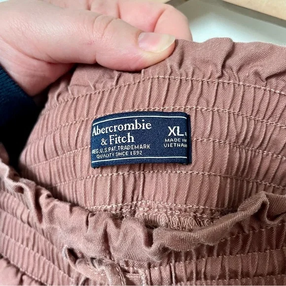 Abercrombie and Fitch Cargo Jogger Pull On Pants High Rise Brown Size XL - Picture 8 of 9